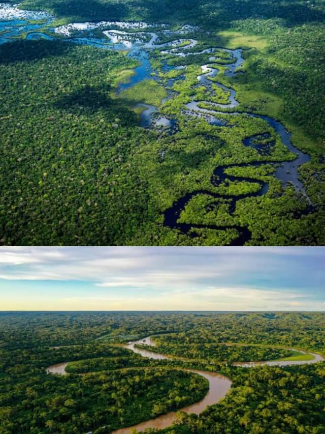NASA has released pictures of the Peruvian Amazon
