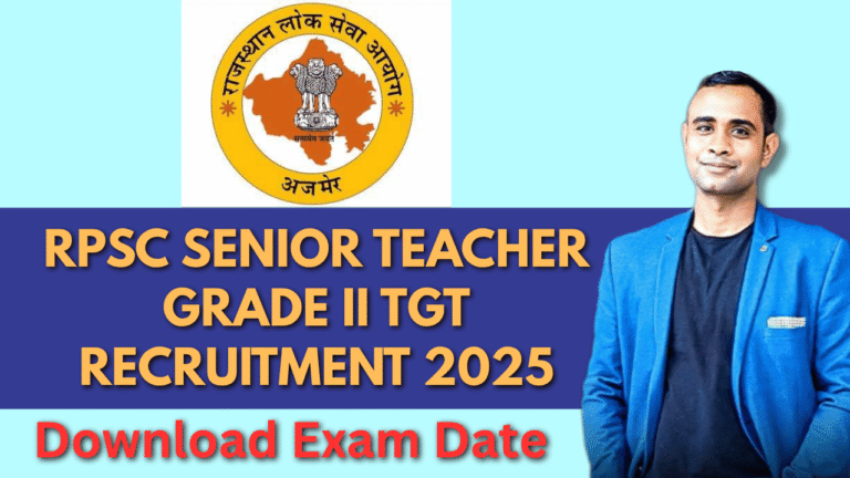 RPSC TGT 2025 Exam Dates Out